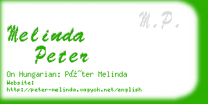 melinda peter business card